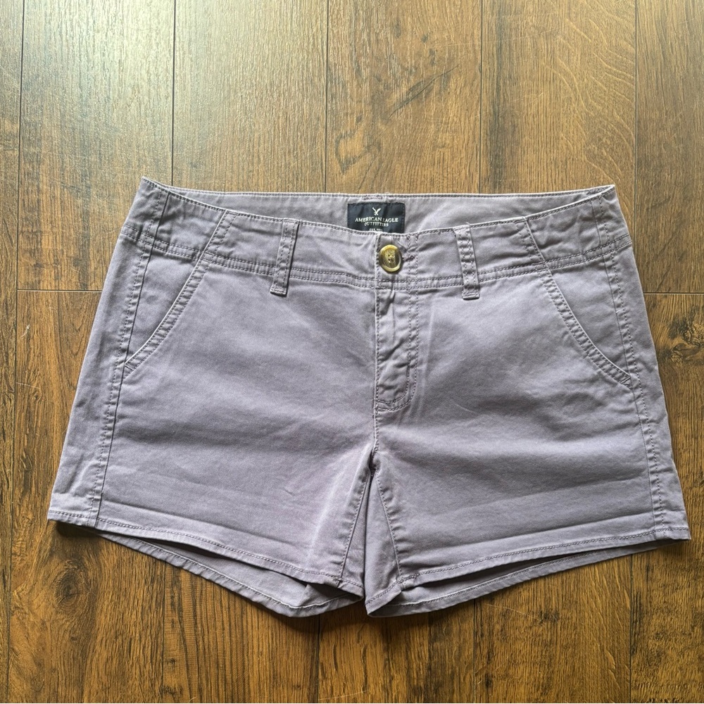 American Eagle Outfitters Lavender Jean-Style Cotton Shorts